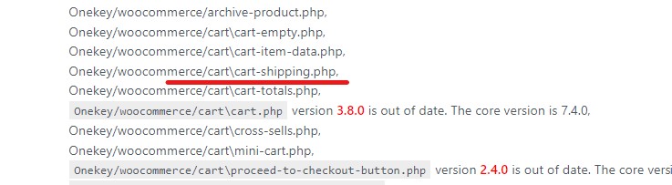 The WooCommerce system status report shows no error
